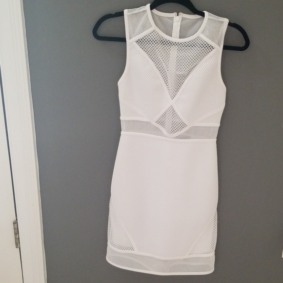 Express white mesh dress size xs worn 1x - Picture 1 of 2